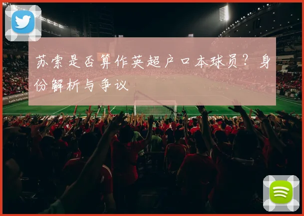 苏索是否算作英超户口本球员？身份解析与争议